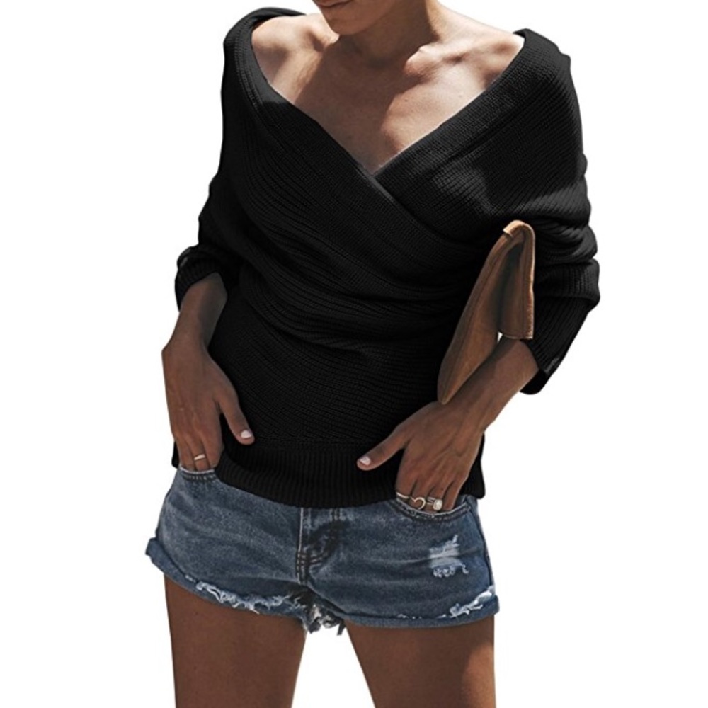 🎩HARPER Womens Knitted Off the Shoulder Sweater🎩